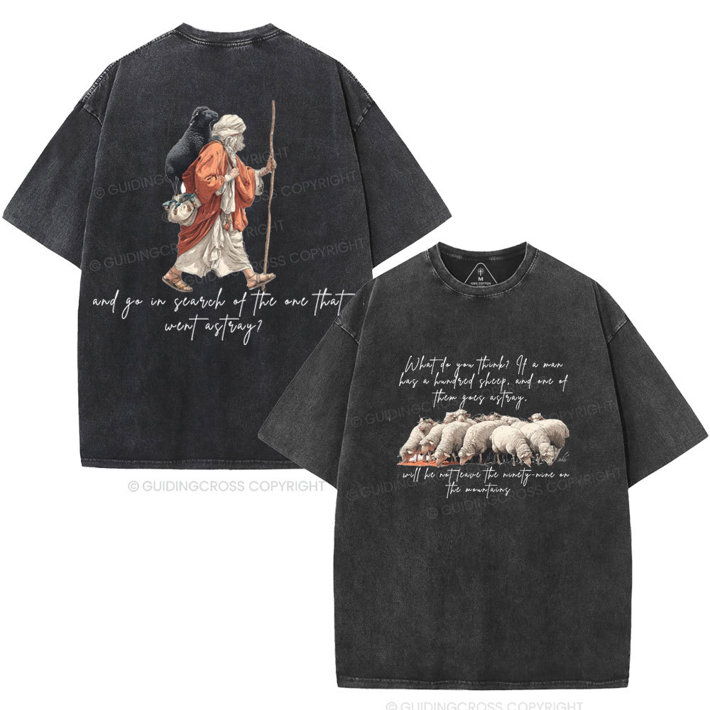 He Left The 99 Christian Washed T-Shirt