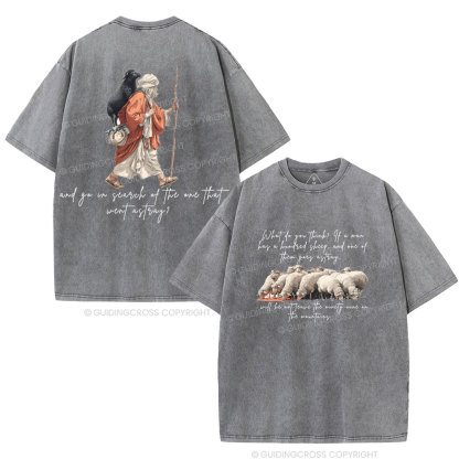 He Left The 99 Christian Washed T-Shirt