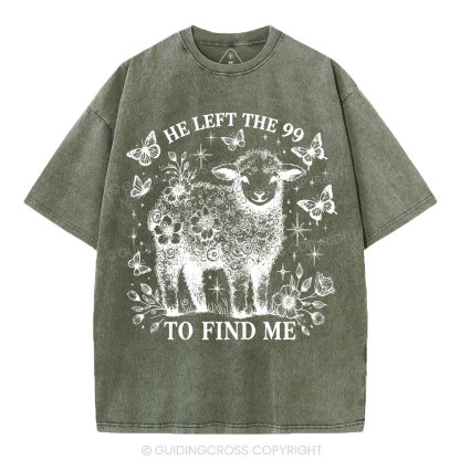 He Left The 99 Christian Washed T-Shirt