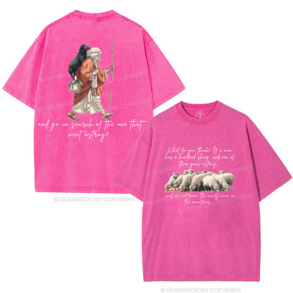 He Left The 99 Christian Washed T-Shirt