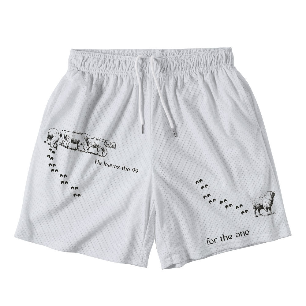 He Left The 99 To Find 1 Christian Mesh Shorts