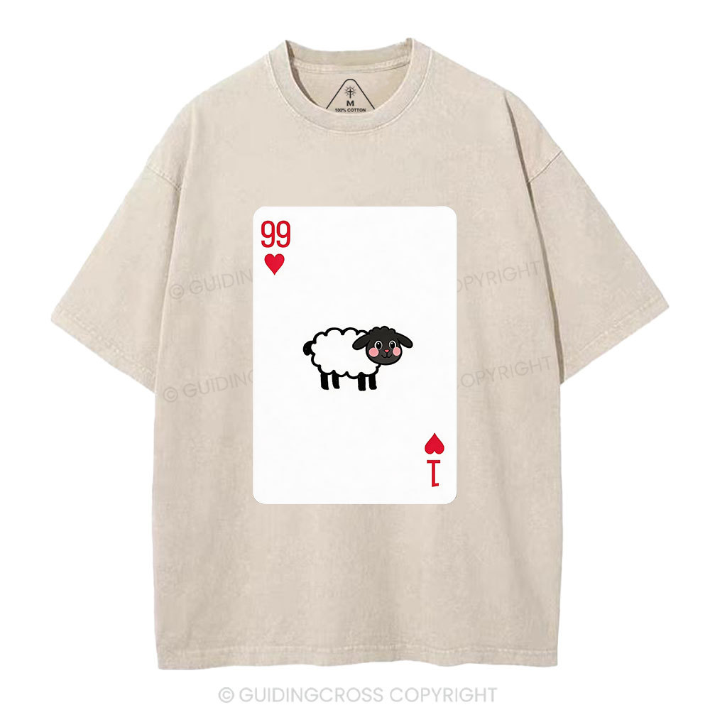 He Left The 99 To Find Me Christian Washed T-Shirt