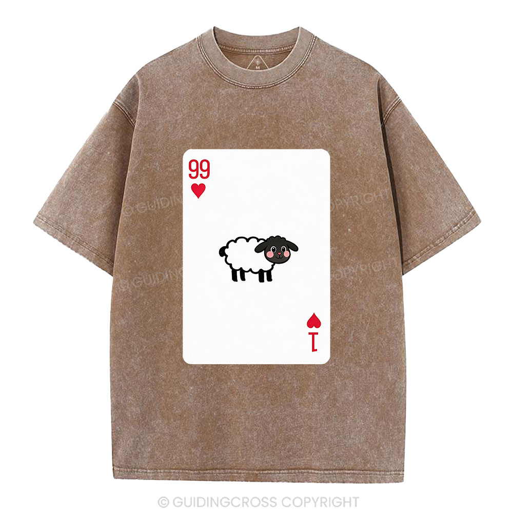 He Left The 99 To Find Me Christian Washed T-Shirt