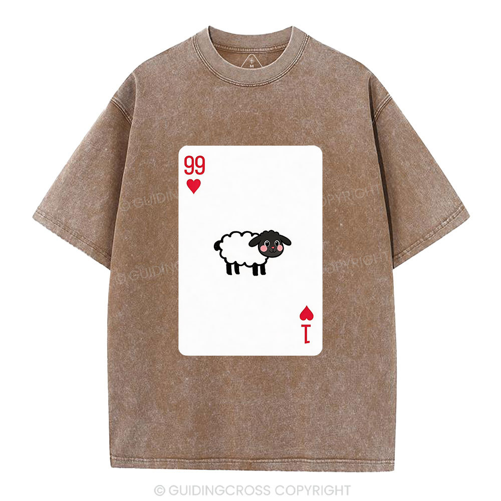 He Left The 99 To Find Me Christian Washed T-Shirt