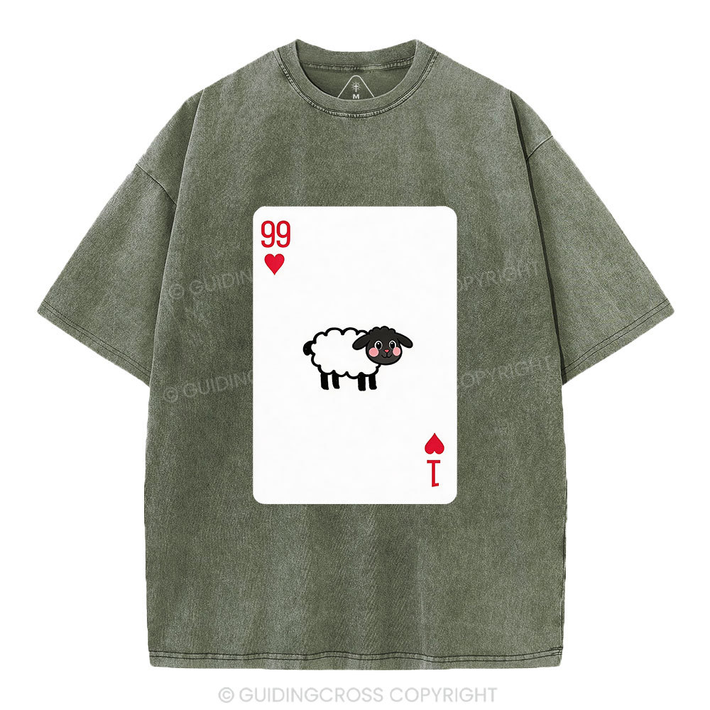 He Left The 99 To Find Me Christian Washed T-Shirt