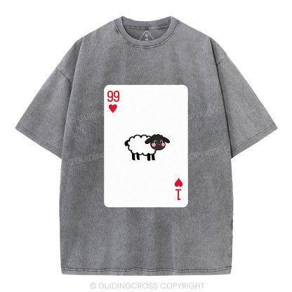 He Left The 99 To Find Me Christian Washed T-Shirt