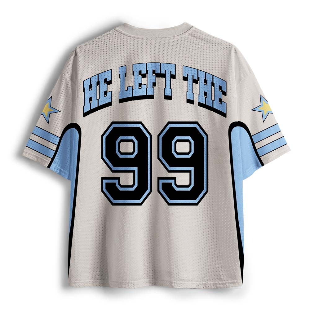 He Left The 99 To Find One Christian White Mesh Jersey