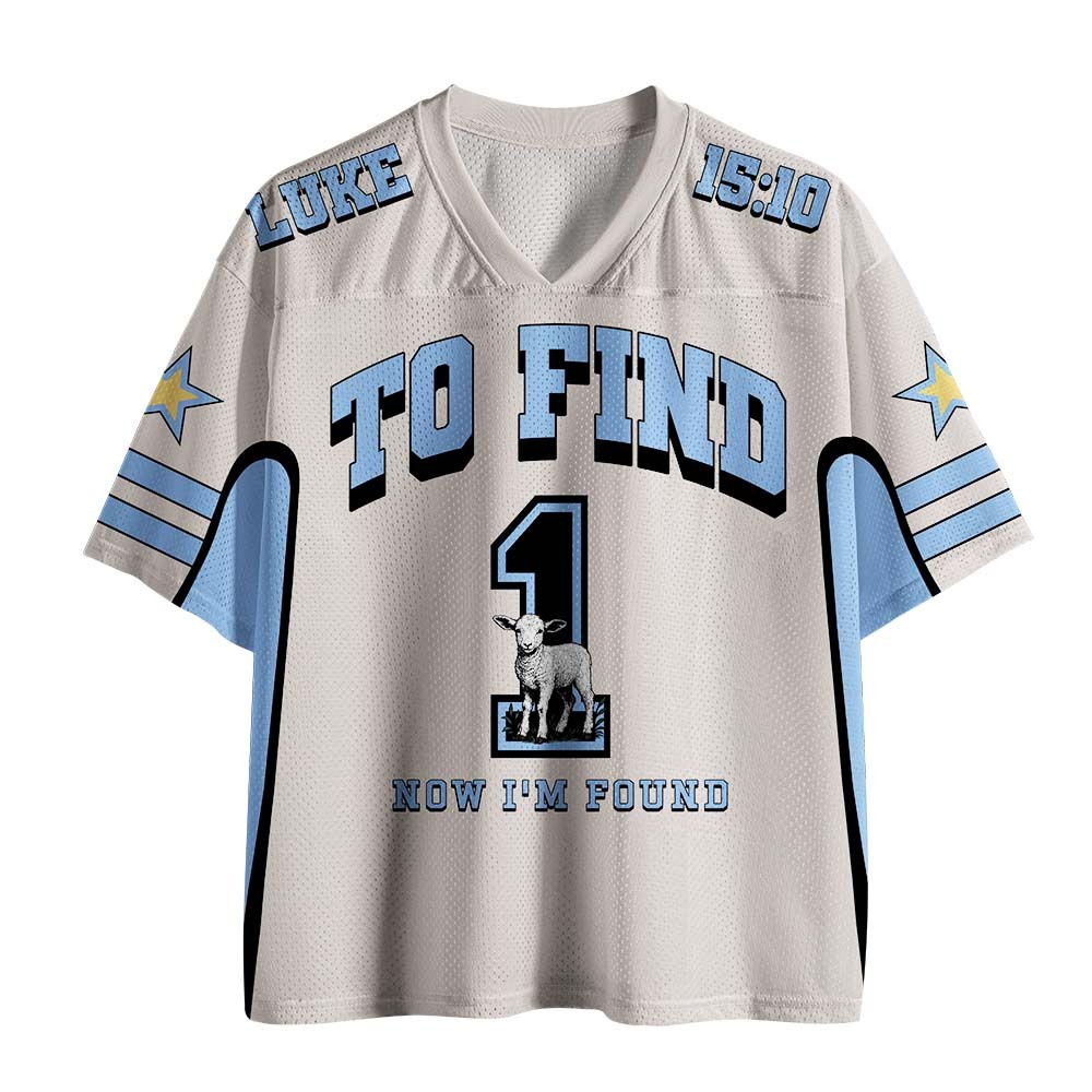 He Left The 99 To Find One Christian White Mesh Jersey