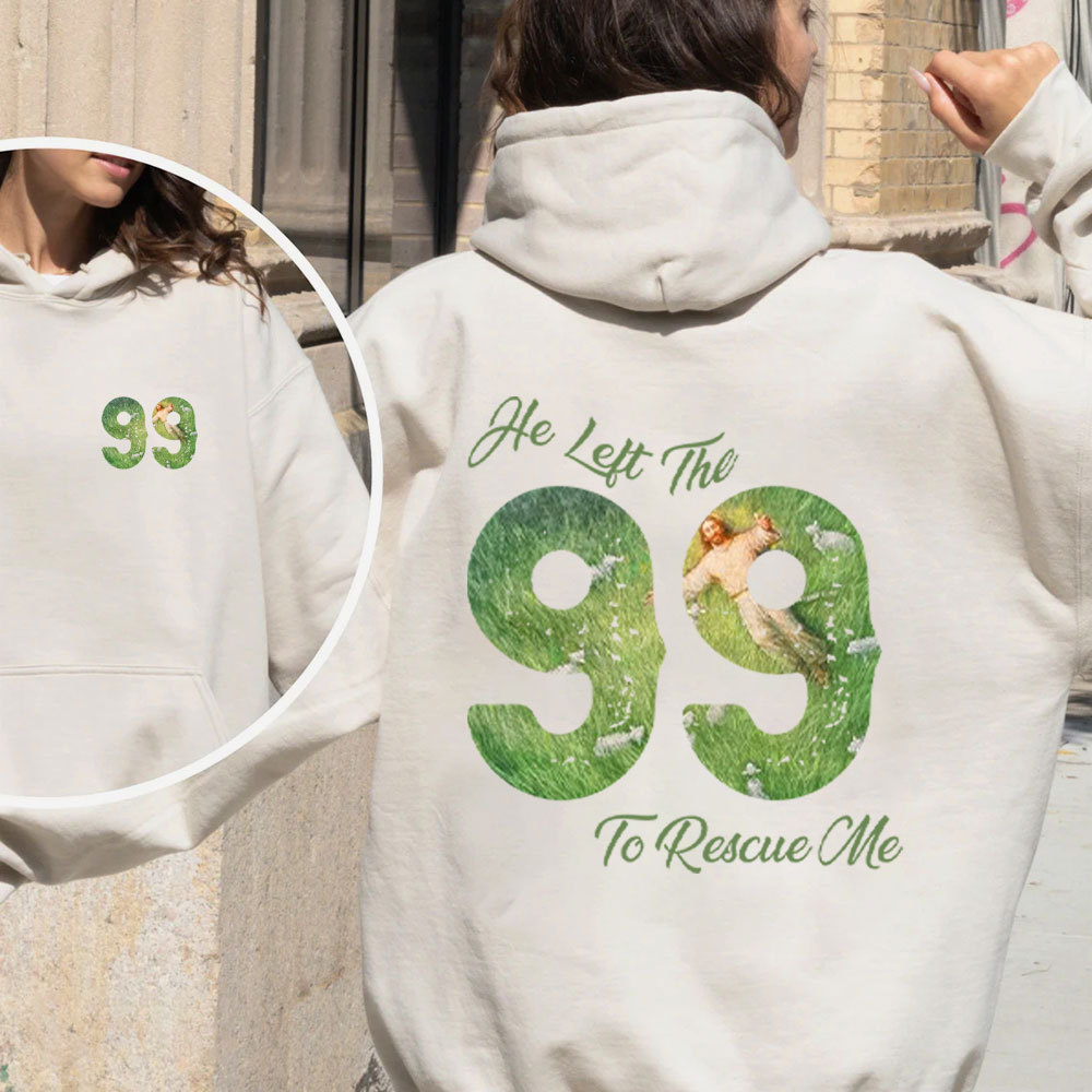 He Left The 99 To Rescue Me Christian Fleece Hoodie Set