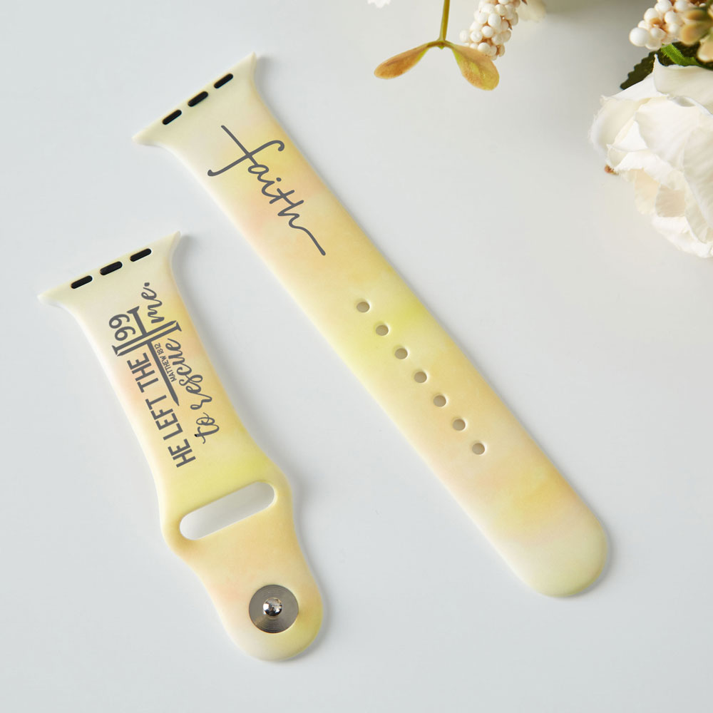 He Left The 99 To Rescue Me Christian Tie Dye Watch Band