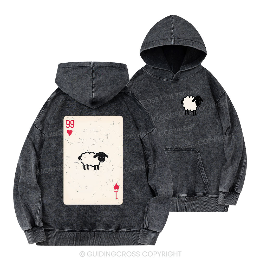 He Left The 99 To Rescue Me Christian Washed Hoodie