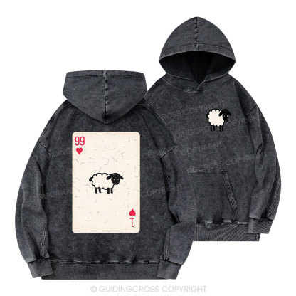 He Left The 99 To Rescue Me Christian Washed Hoodie