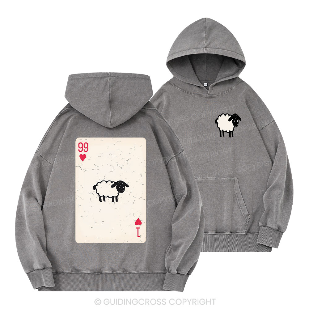 He Left The 99 To Rescue Me Christian Washed Hoodie