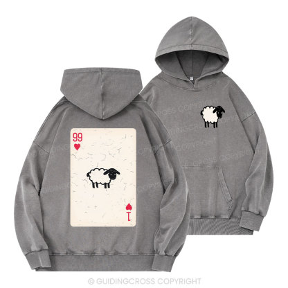 He Left The 99 To Rescue Me Christian Washed Hoodie