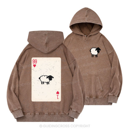 He Left The 99 To Rescue Me Christian Washed Hoodie