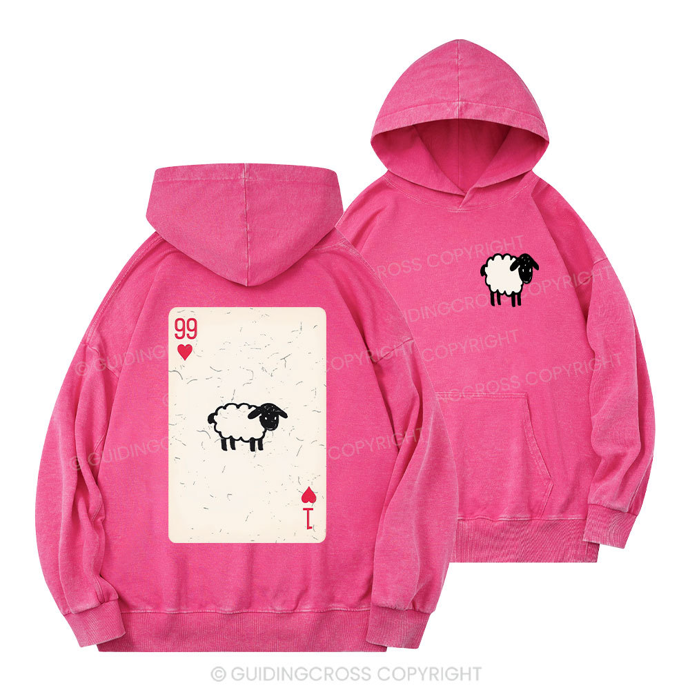 He Left The 99 To Rescue Me Christian Washed Hoodie