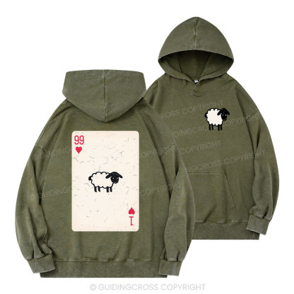 He Left The 99 To Rescue Me Christian Washed Hoodie