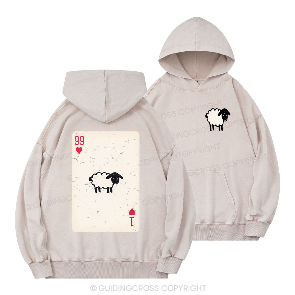 He Left The 99 To Rescue Me Christian Washed Hoodie