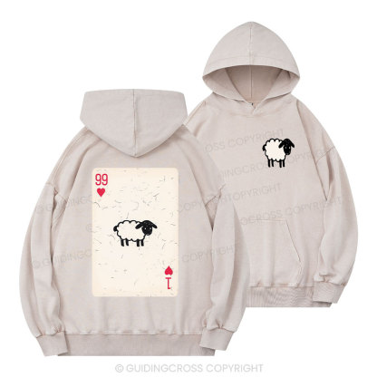 He Left The 99 To Rescue Me Christian Washed Hoodie