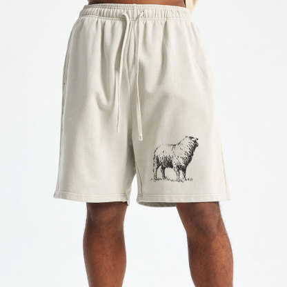 He Left The 99 To Rescue Me Christian Washed Shorts