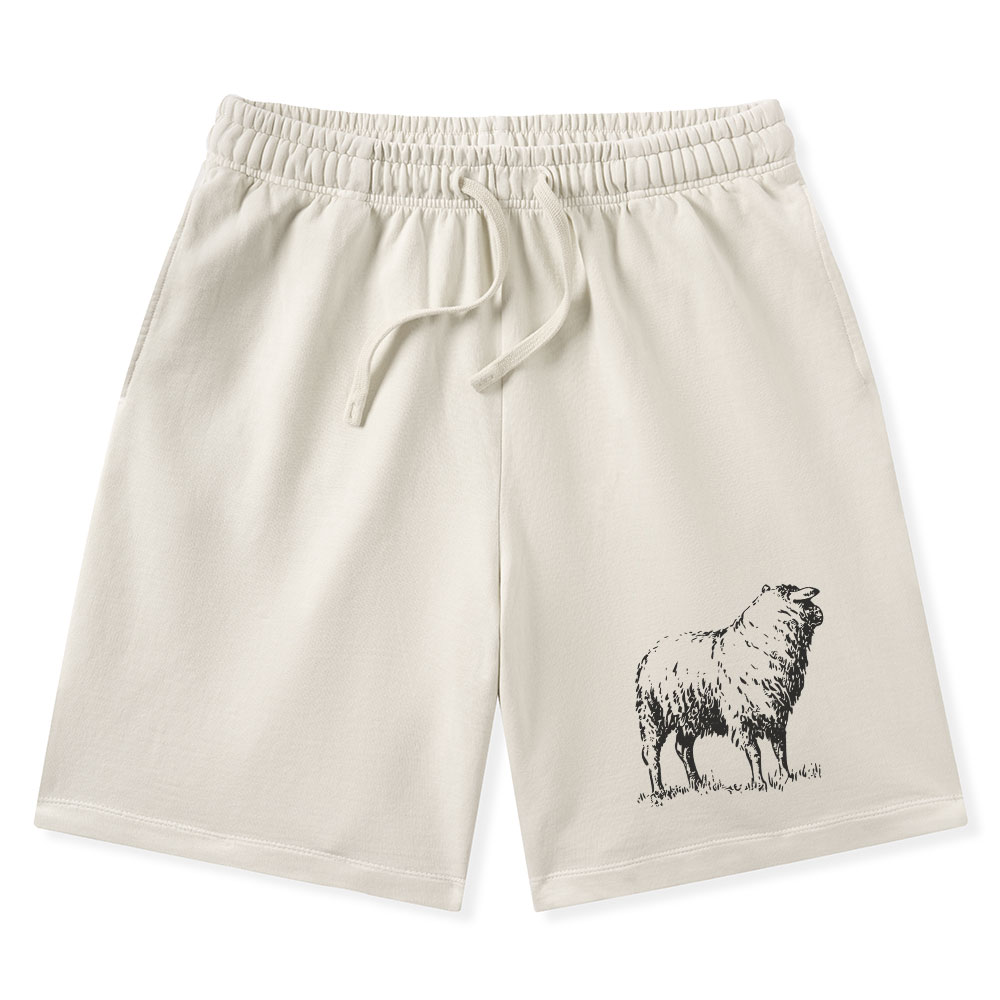 He Left The 99 To Rescue Me Christian Washed Shorts