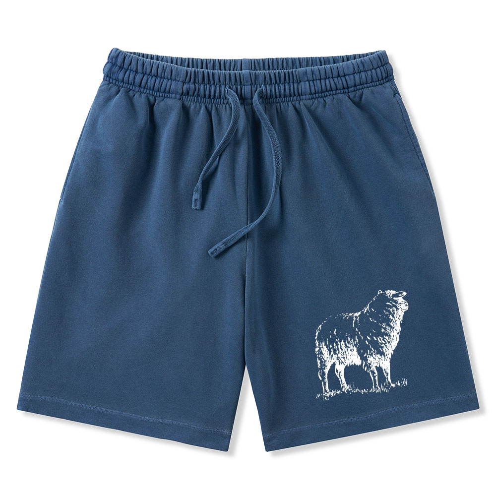 He Left The 99 To Rescue Me Christian Washed Shorts