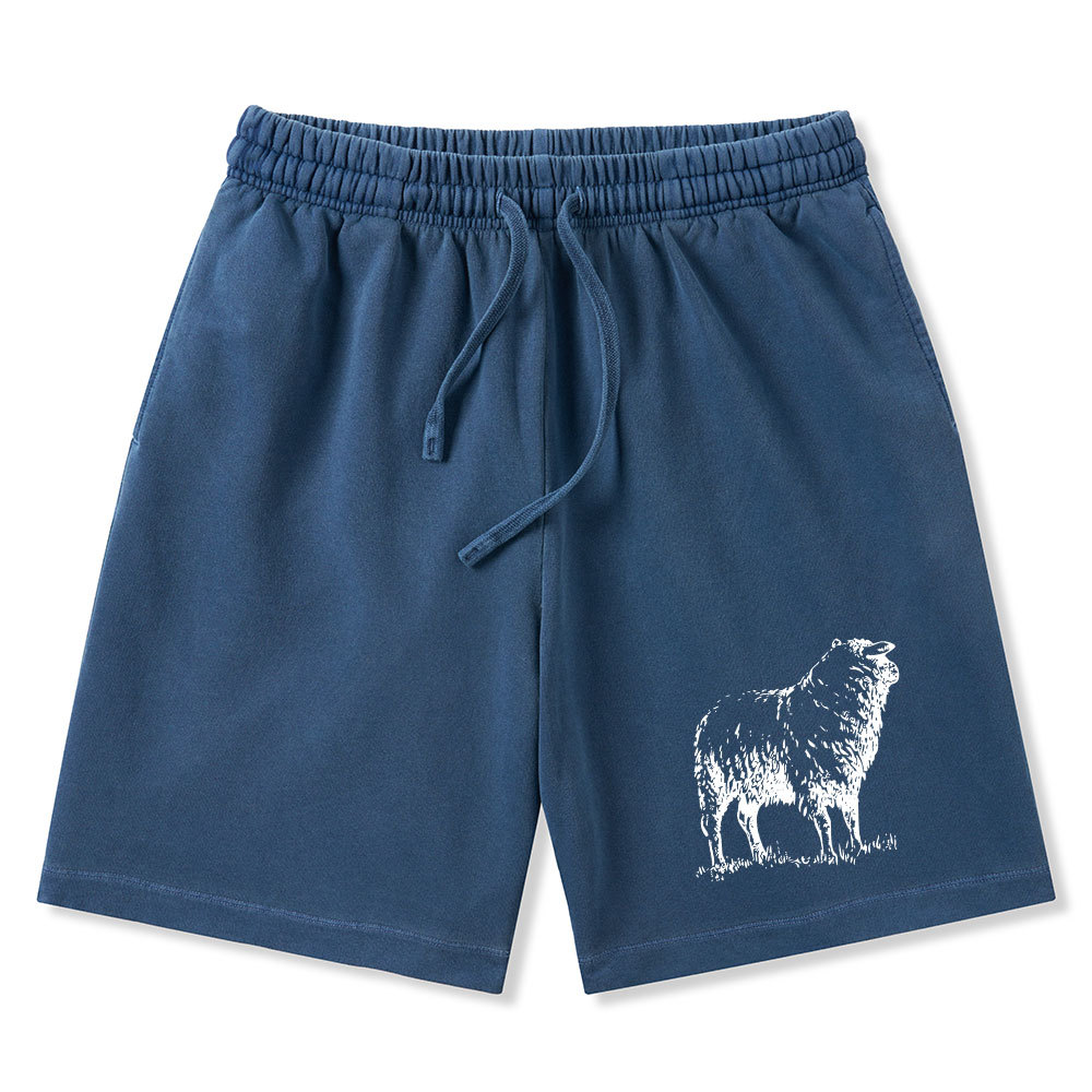 He Left The 99 To Rescue Me Christian Washed Shorts