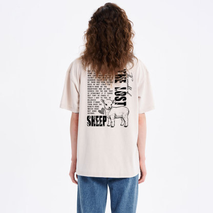 He Left The 99 To Rescue Me Christian Washed T-Shirt