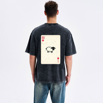 He Left The 99 To Rescue Me Christian Washed T-Shirt