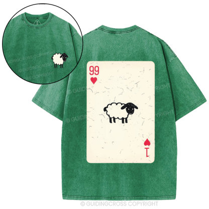 He Left The 99 To Rescue Me Christian Washed T-Shirt