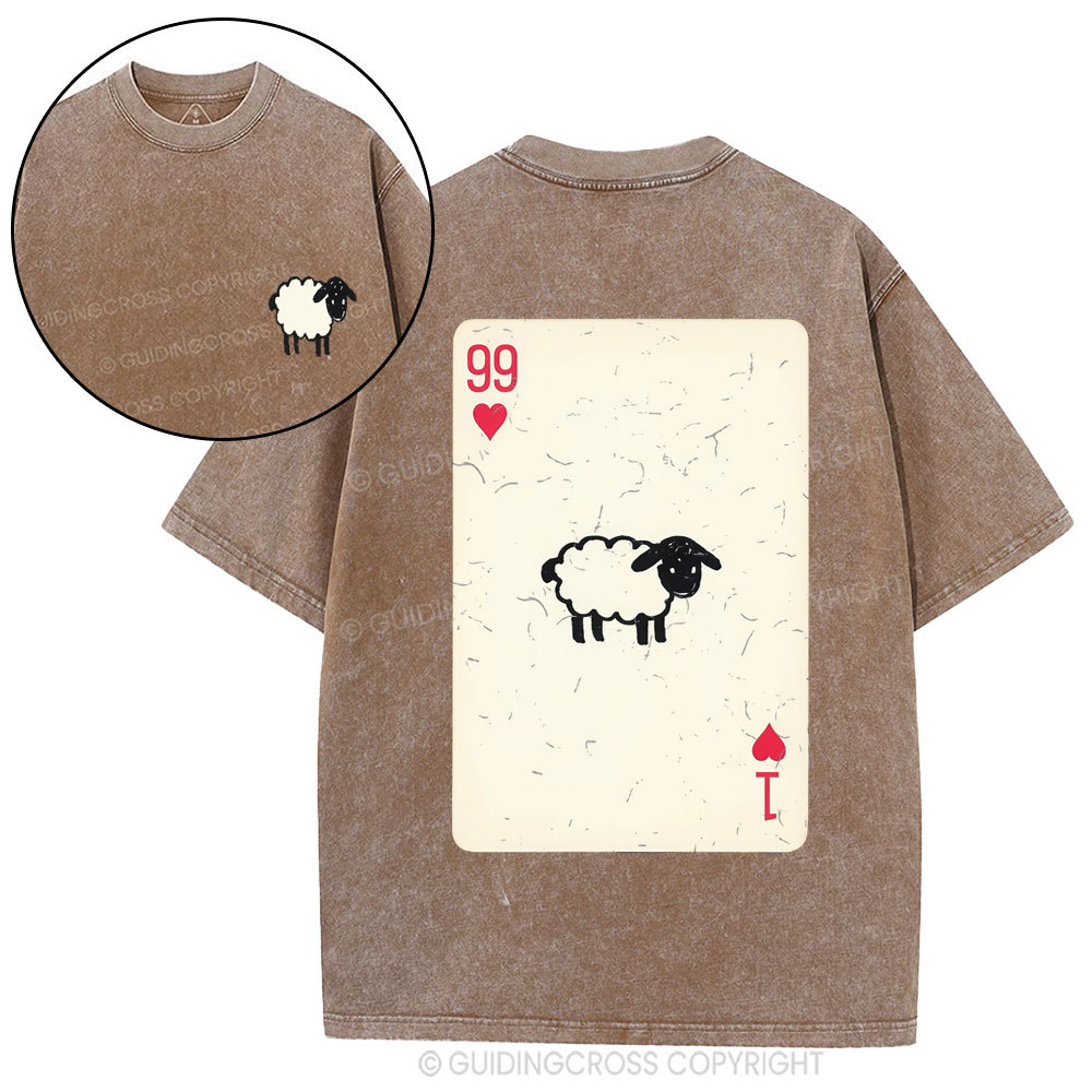 He Left The 99 To Rescue Me Christian Washed T-Shirt