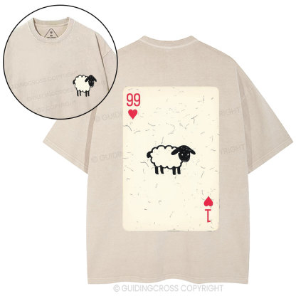 He Left The 99 To Rescue Me Christian Washed T-Shirt