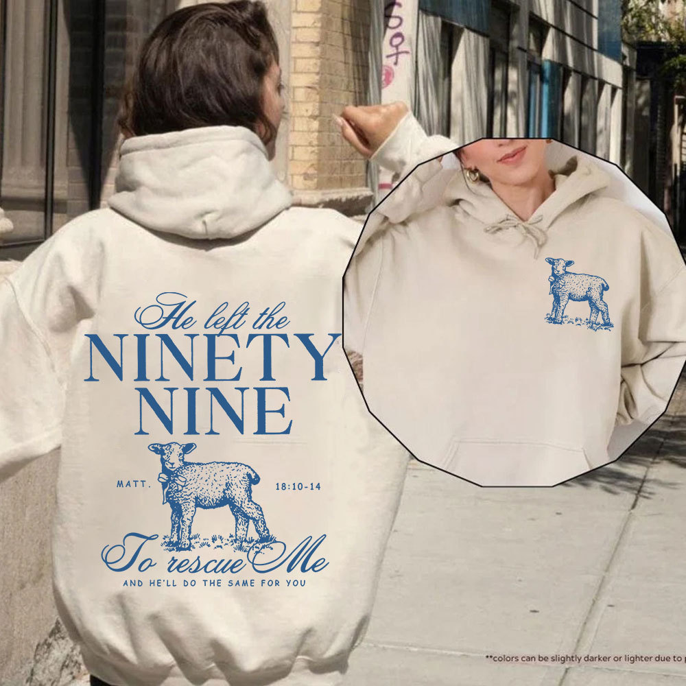 He Left The 99 To Rescue Me Premium Christian Fleece Hoodie Set