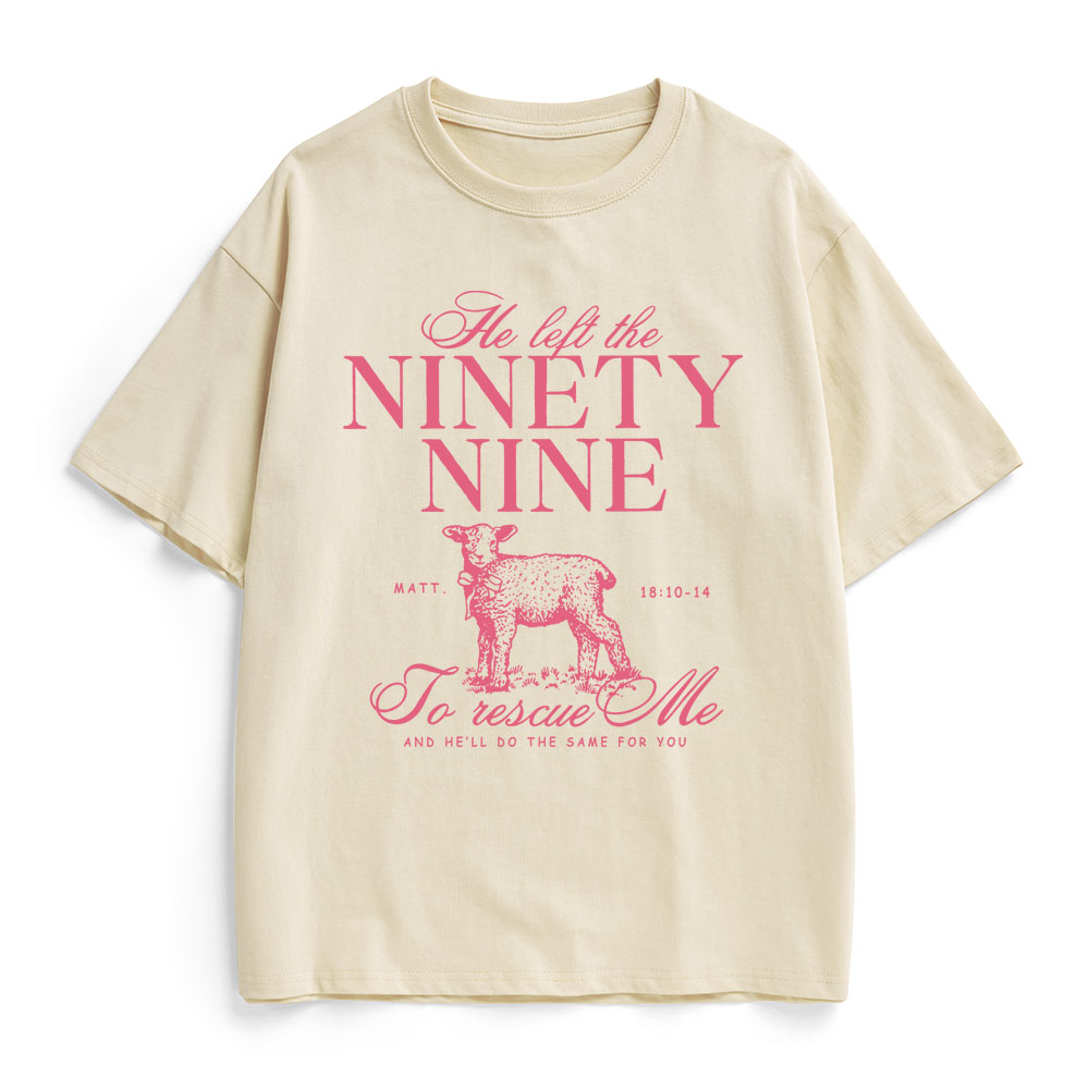 He Left The 99 To Rescues Me Christian Heavy Cotton T-Shirt