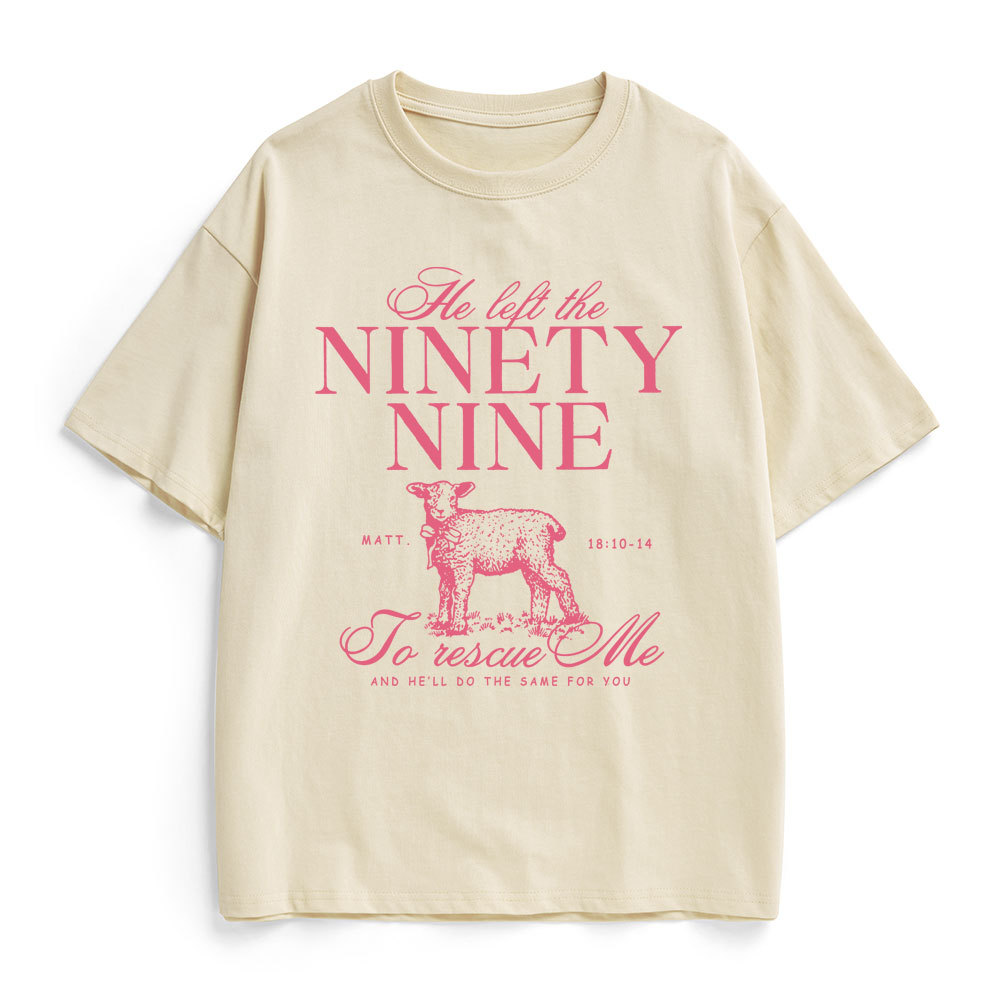 He Left The 99 To Rescues Me Christian Heavy Cotton T-Shirt