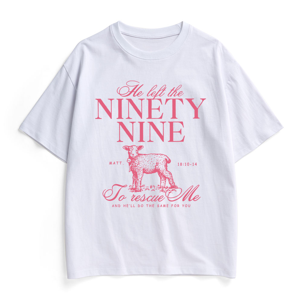 He Left The 99 To Rescues Me Christian Heavy Cotton T-Shirt