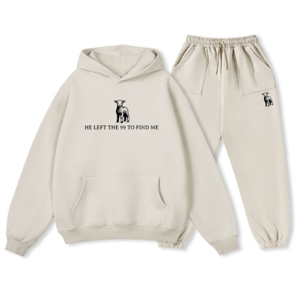 He Left The 99 To Resuce Me Christian Fleece Hoodie Set