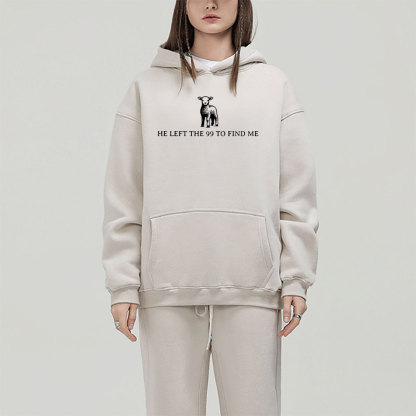 He Left The 99 To Resuce Me Christian Fleece Hoodie Set
