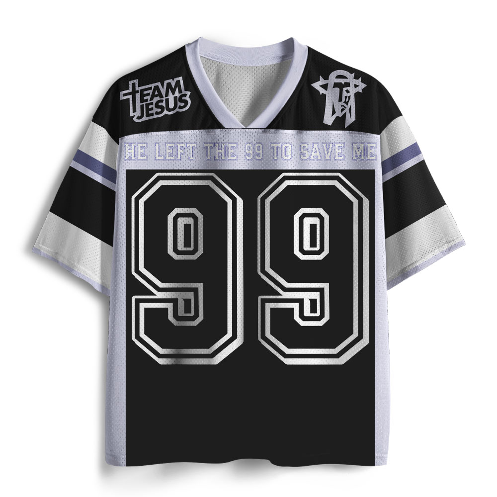 He Left The 99 To Resuce Me Christian Mesh Jersey