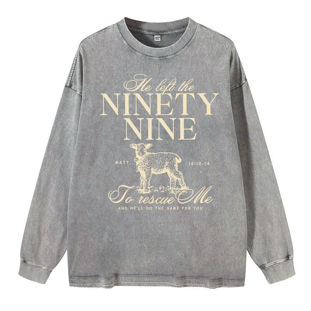 Sample Washed Long Sleeve T-Shirt Sale - GuidingCross