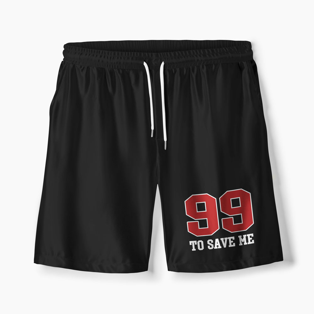 He Left The 99 To Save Me Oversized Shiny V-Neck Christian Jersey & Shorts