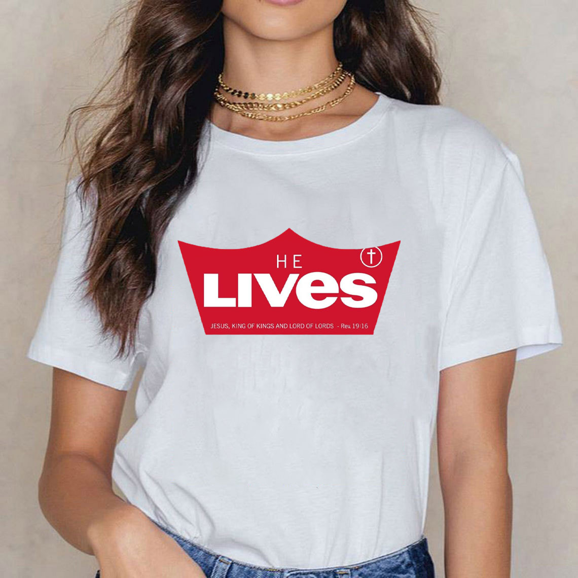 He Lives Jesus King Of Kings Christian T-Shirt