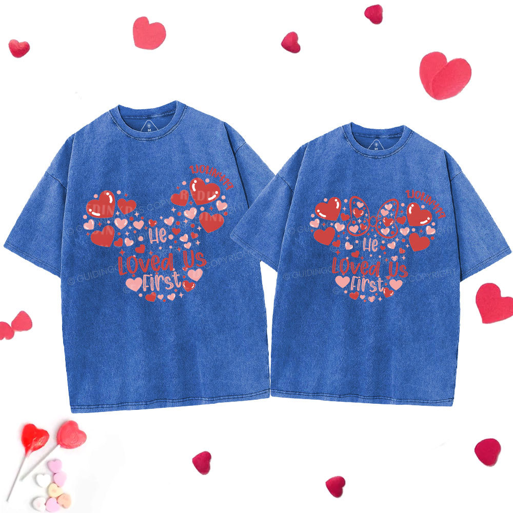 He Loved Us First Christian Washed Couple T