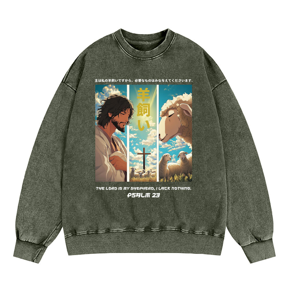 He Refreshes My Soul Chirstian Washed Sweatshirt