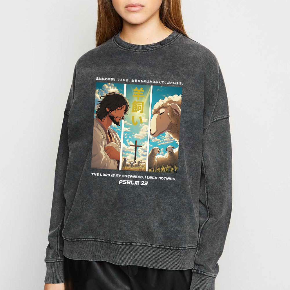 He Refreshes My Soul Chirstian Washed Sweatshirt