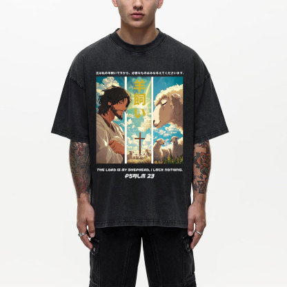 He Refreshes My Soul Chirstian Washed T-Shirt