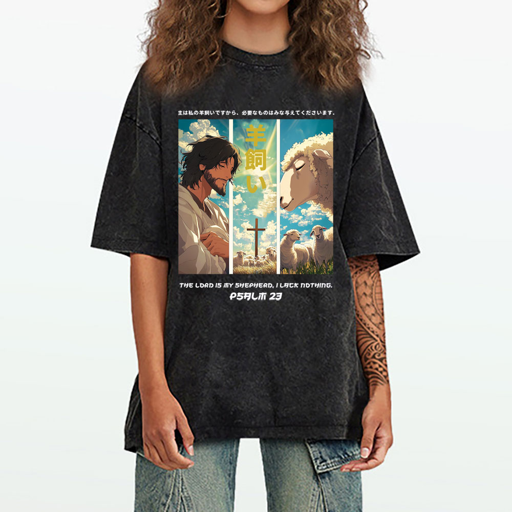 He Refreshes My Soul Chirstian Washed T-Shirt