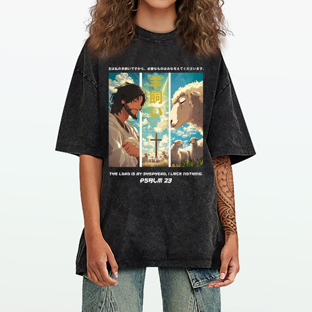 He Refreshes My Soul Chirstian Washed T-Shirt