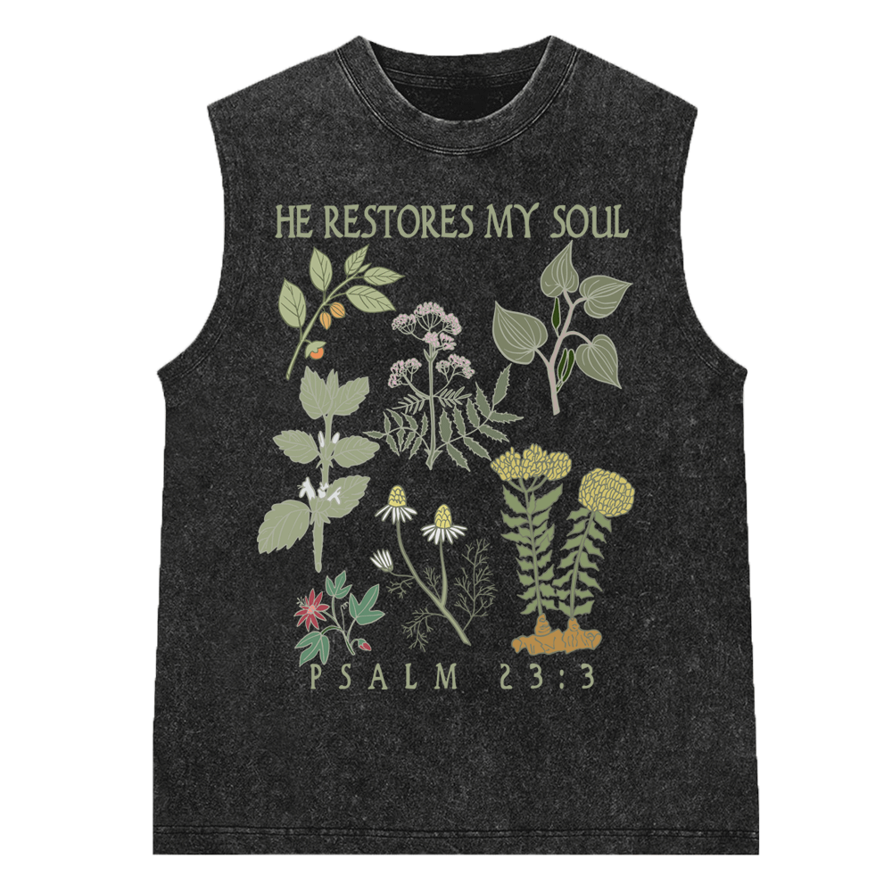 YHWH Christian Washed Sleeveless Tee Sale-GuidingCross