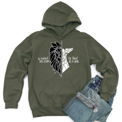He Roared Like A Lion He Bled As A Lamb Christian Hoodie